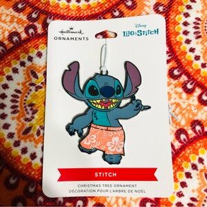 Hallmark Disney Lilo Stitch  Metal Christmas tree ornaments decorations blue.